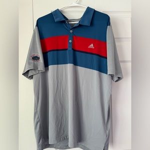 Adidas Climacool Men’s Golf Polo Shirt XL Grey/Blue/Red